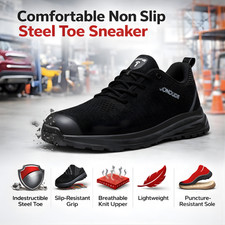 Composite Toe Safety Shoes Men Work Sneakers Puncture Proof Lightweight Non Slip