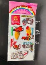 1981 Logo Stix Puffy Stickers Hostess Twinkies Wonder Hoho's Vintage New Sealed