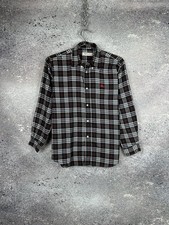 Burberry Vintage 90s Nova Check Kids Boys Black Shirt Button Up SZ 11/13Y