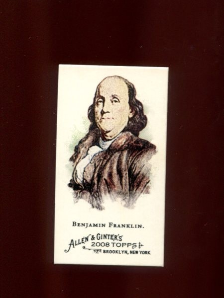 2008 Topps Allen & Ginter's Mini Allen & Ginter Back #3 Benjamin Franklin ⚾