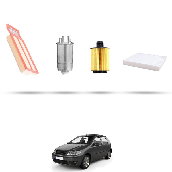 Hoffcar Set Service - 4 Filter Kompatibel Mit Fiat Punto III 1.3 D 62Kw Von 2-image