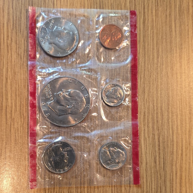 United States Mint 1978 Uncirculated Coin Set Business Strike Multicolor