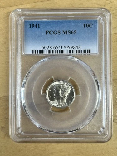 1941 Mercury Dime  PCGS MS65