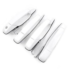 White Exterior Door Handle for 2007-2014 Cadillac Chevy GMC - 4 PCS