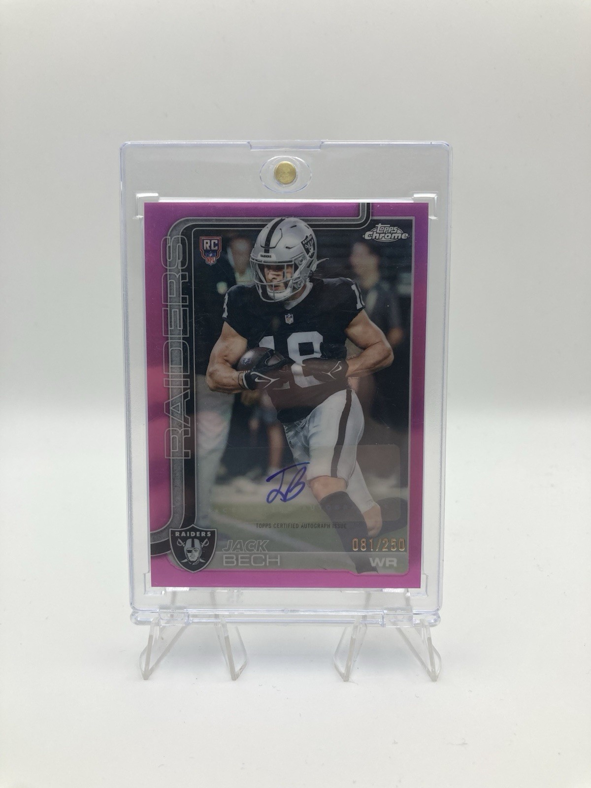 2025 Topps Chrome - Rookie Autographs Jack Bech #RA-JBE Pink Refractor /250