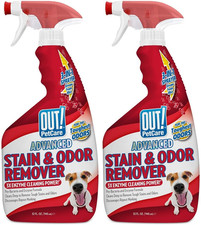 OUT Petcare Pet Odor Stain Remover Spray, Carpet Floor Cleaner, Deodorizer