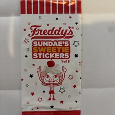 2025 Freddy  s Kids Meal Toy - Sundae  s Sweetie Stickers 1 Of 3 In Series NIB