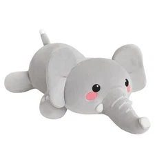Weighted Elephant Plush Toy - Soft Stuffed Animal Gift for Kids and Adults