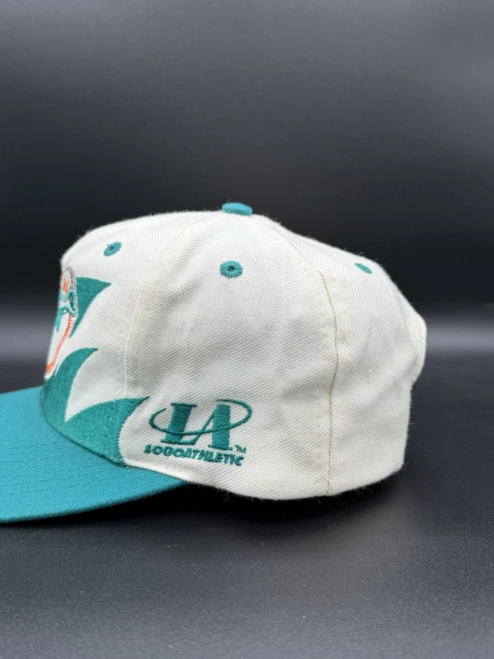 复古 20 世纪 90 年代标志运动迈阿密海豚队鲨鱼齿棒球帽 NFL 职业系列 — 第 2/4 张图片