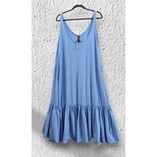 ZARA Oversized Ruffle Hem Midi Dress Women's Size XS