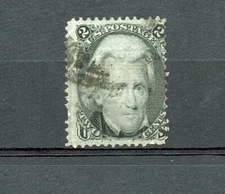KMC4076-U.S. #87 (U219) Andrew Jackson 2¢ black "E" grill, U, FFVF, CV$190.00