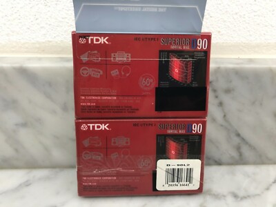 TDK SUPERIOR D90 2-PACK OF CASSETTE TAPES NEW SEALED | eBay