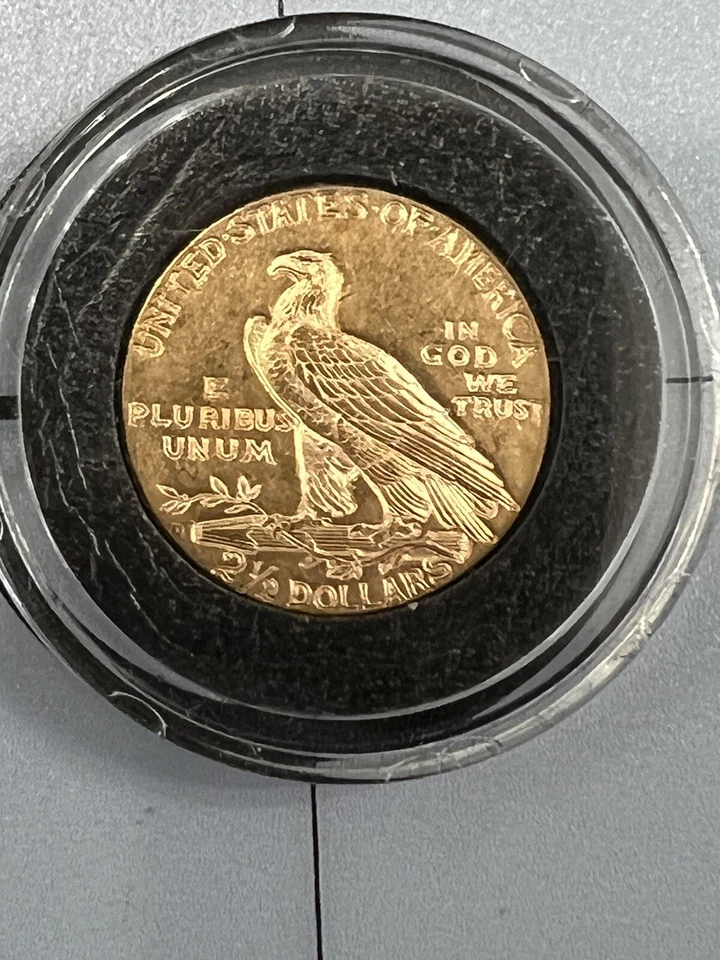 1925 D $2.50 Dollar United States Indian Head Quarter Eagle Gold Coin $2 1/2 - Image 2 of 4