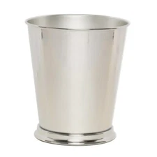 BOX OF 2 - Giagni Vernon Polished Chrome Metal Wastebasket, 903314, Bathroom