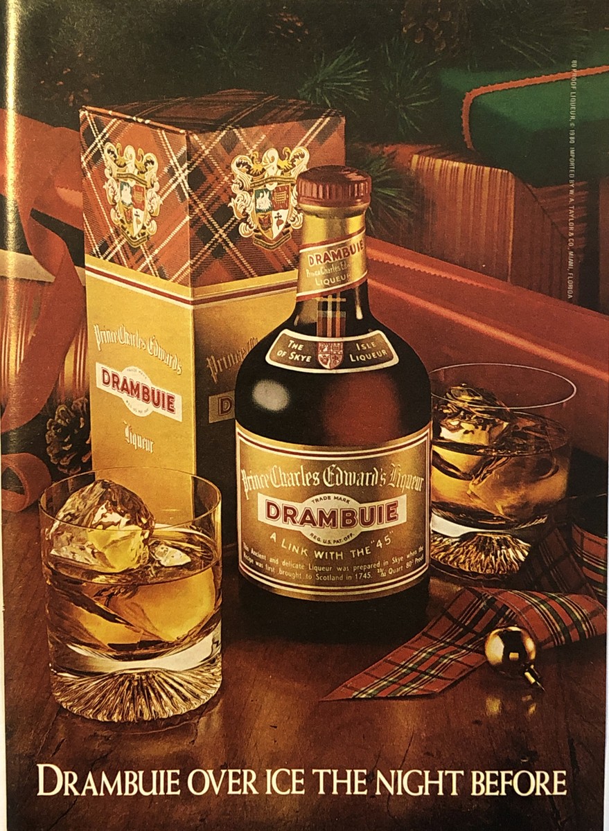 1980 Drambuie Prince Charles Edward Liqueur Christmas VTG 80s