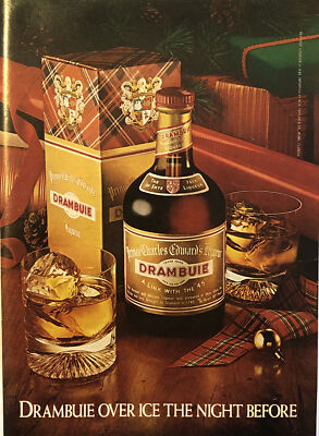 1980 Drambuie Prince Charles Edward Liqueur Christmas VTG 80s