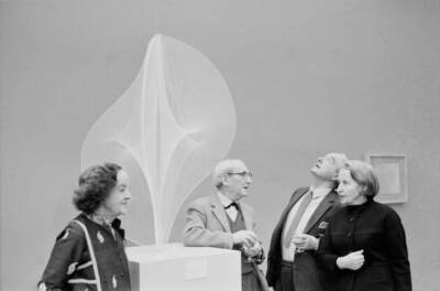 Sculptors Dame Barbara Hepworth Naum Gabo Henry Moore Accompanied By 1970 PHOTO