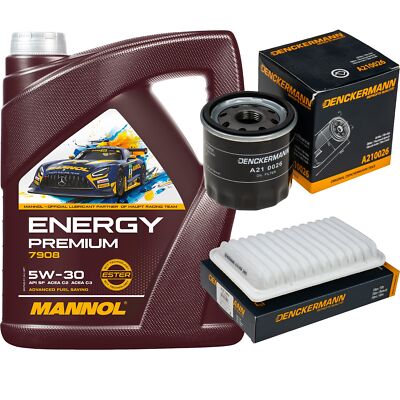 DENCKERMANN Inspektionspaket Energy Premium 5W-30 5L für Opel Agila (B) 1.2 1.0