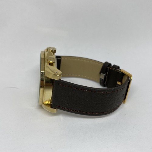 Armani Exchange AX2099 Men Brown Leather Analog Champagne Dial Wrist Watch UC296 - Picture 9 of 12