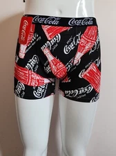 Coca-Cola Mens Coke Bottle Logo Black Printed RIO Trunk Brief Size L New
