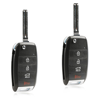 2 Remote 4-Button Black Car Key Fob for 2014 2015 Kia Optima (NYODD4TX1306-TFL)