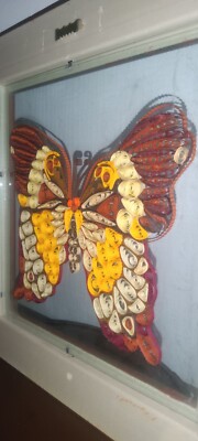 Paper Quilling Butterfly Framed Handmade Wall Art Home Decor 