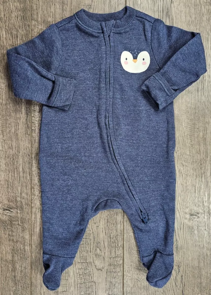 Baby Boy Clothes Old Navy Preemie Newborn to 7lb Dark Blue Penguin