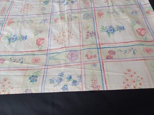 Tovaglia Waverly su misura tessuto lungo orlato misto cotone 51" x 212" vintage - Foto 8 di 10