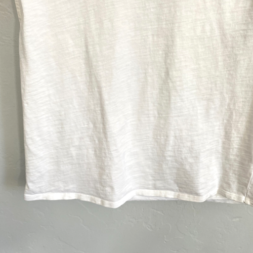 Nation LTD Marina Muscle Tee Top Size Medium White Sleeveless Shoulder Snap Flaw - Picture 3 of 9