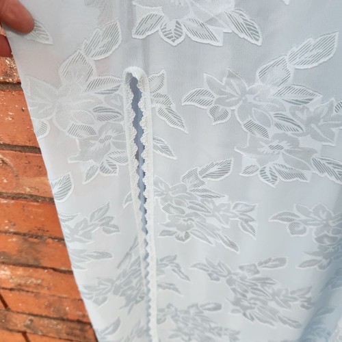 Baby Blue Maxi Sheer Night Gown Size Large Made in USA - Foto 3 di 5