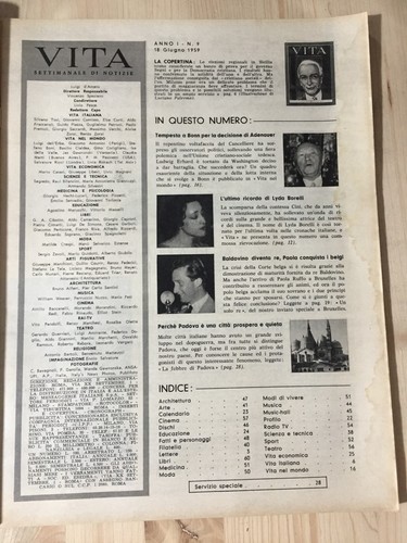 Rivista Vita 1959 Nr. 9 - Picture 2 of 2