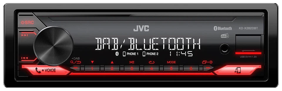 JVC KD-X282DBT Auto Radio Bluetooth DAB+ USB für Toyota Yaris Verso 1999-2003 - Bild 4 von 4