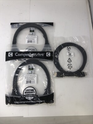 COMPREHENSIVE PRO AV/IT MICROFLEX UHS HDMI CABLE 6FT MHD48G-6PROBLK 2PK+GIFT NOS