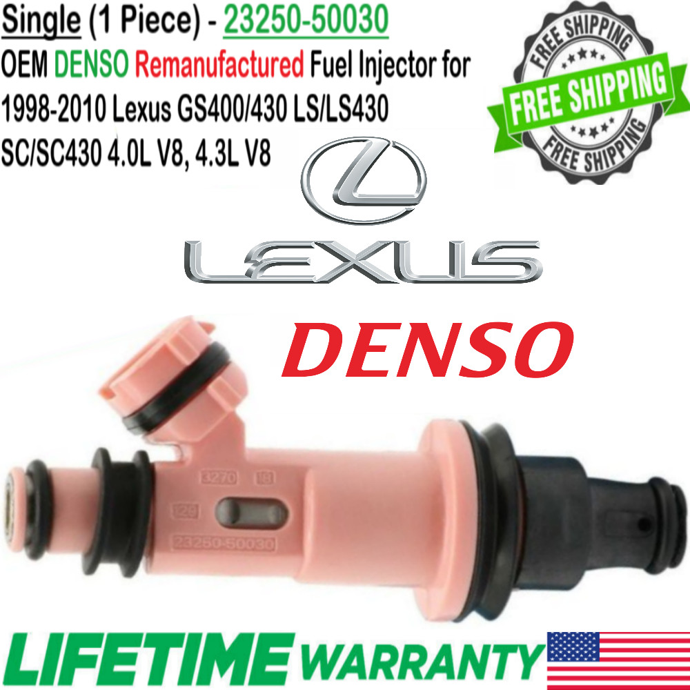 #23250-50030 OEM 2001-2006 Lexus LS430 4.3L V8 DENSO 1 Single Unit Fuel Injector