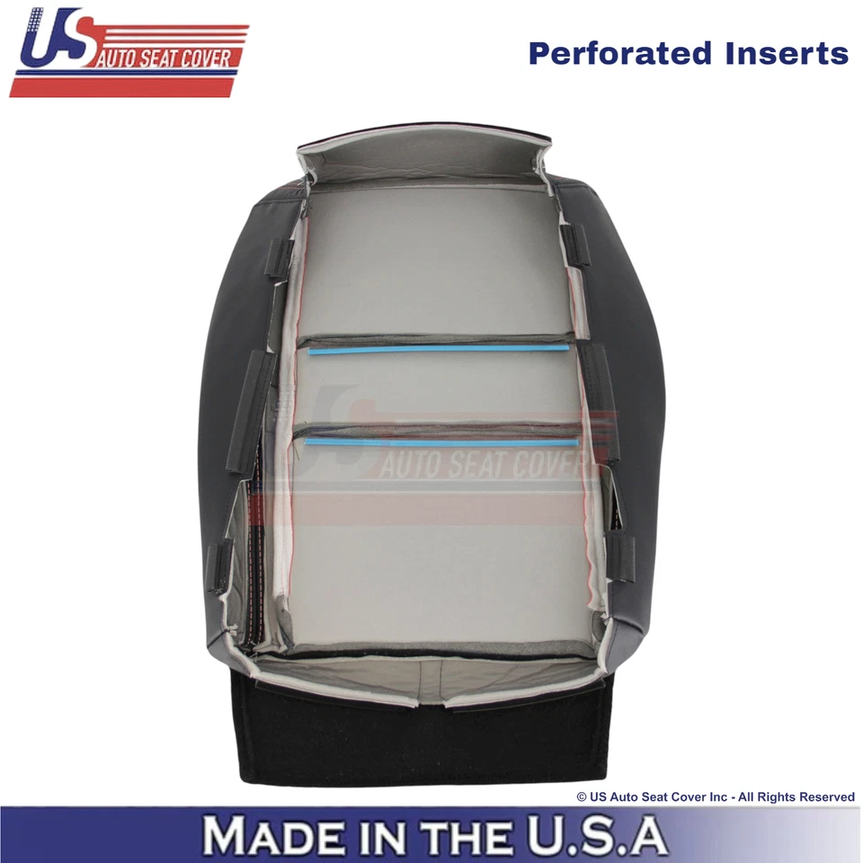 2011-2025 For Dodge Durango Genuine Leather Driver Bottom Cover Black-Red Stitch - Image 2 of 4