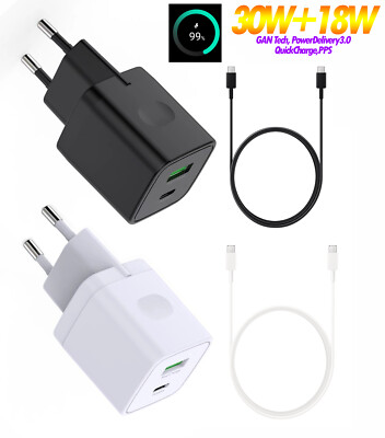 Für Samsung Galaxy Super Schnellladegerät  Nano Netzteil Usb C Ladekabel