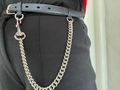 Marc Jacobs Ledergürtel mit Kette dunkelstes Blau Damen und Herren