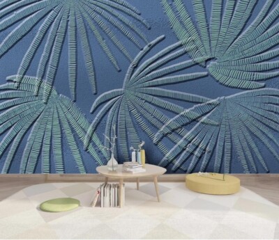 3D Green Leaves G9947 Wallpaper Wall Murals Removable Self-adhesive Honey
