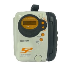 Sony S2 Sports Walkman Cassette Player FM/AM/Weather Radio WM-FS555 White EXC