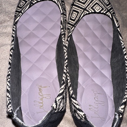 Jellypop Elsa Geometric Print Fabric Upper Round Toe Slip on Shoes Size 6 - Picture 8 of 20