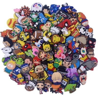 PVC Shoe Charms 30-120pcs Lot Different Charm Random for Shoe Decoration Wow