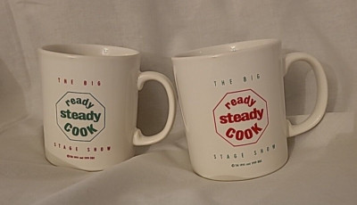 Paar fertige, steady, Cook The Big Stage Show Tassen 1999