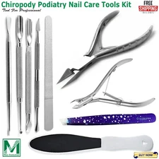 Nail Podiatry Kit Care Chiropody Manicure Pedicure Tools Ingrown Toenail Cutter