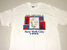 Rare Vintage 1995 Pope John Paul II New York City T-Shirt New Never Worn XL