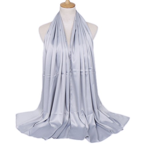 Women Scarf Silk Hijab Wrap Plain Shiny Soft Satin HeadNeck Long Shawl 180*70cm☆ - Picture 18 of 38