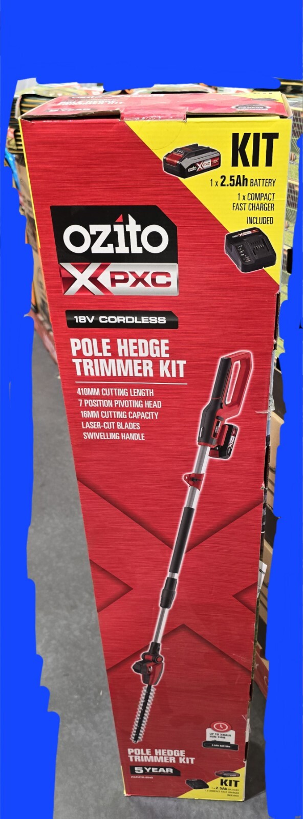 Ozito 18v Pole Hedge Trimmer Kit With Battery And Charger. BRAND NEW IN