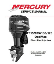Mercury 115 135 150 Workshop Service Manual On a USB Stick