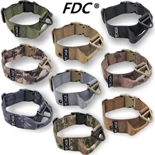 K9 Dog Tactical Collar HEAVY DUTY with Handle Military Army Training M L XL XXL