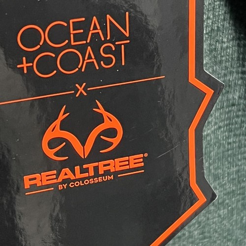 Real Tree Shirt Mens Small Ocean Coast Green Lightweight Chest Logo Outdoors New - Picture 7 of 8