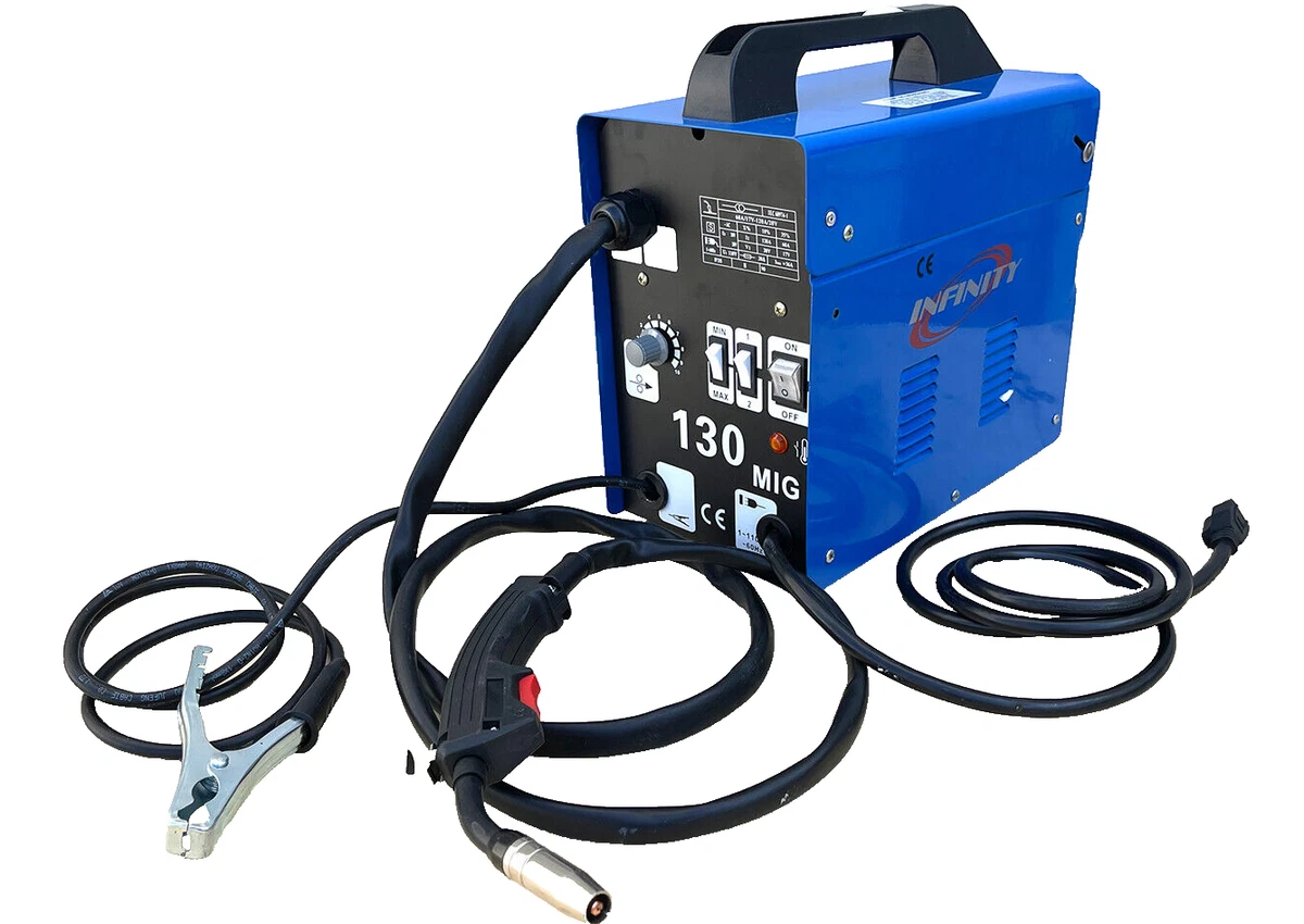 120 Amp Auto Wire Feed Non Gas Flux Mig Welder Welding Machine Mild Steel 110V